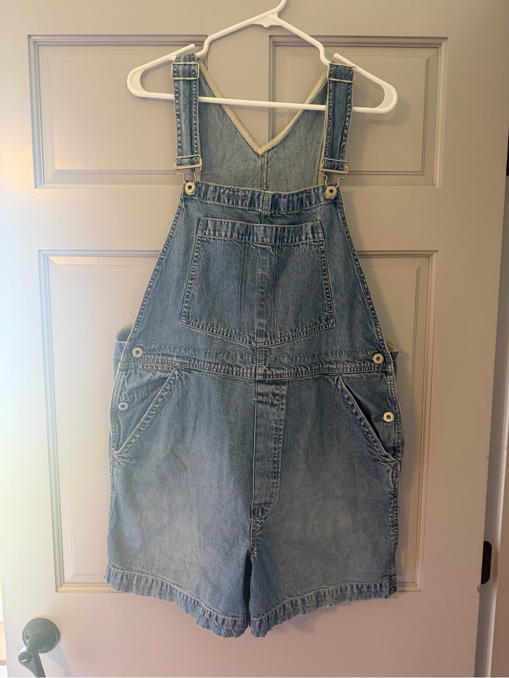 GAP Light Blue Denim Short Overalls